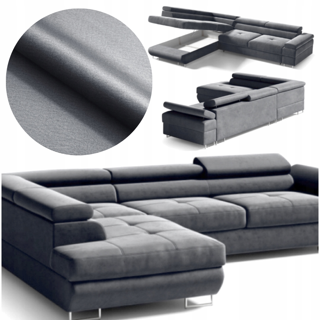 Narożnik Canada L rogówka, zagłówki piki f spania pojemnik DUZO WARIANTÓW